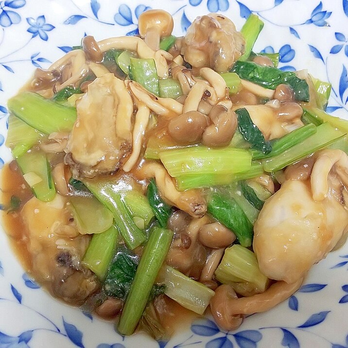 牡蠣と野菜の中華炒め++